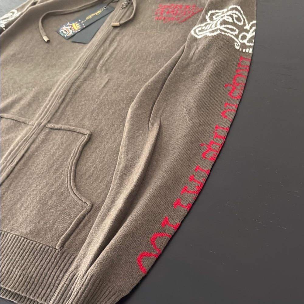 Ed Hardy by Christian Audigier Wool Zip-Up Hoodie – Large - Picture 6 of 6